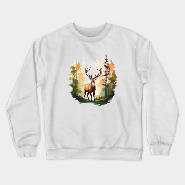 Deer Lover Crewneck Sweatshirt by zooleisurelife